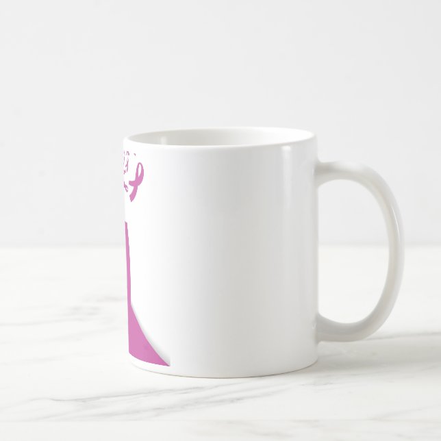 Pink Ribbons Breast Cancer Awareness Art Print Coffee Mug (Right)