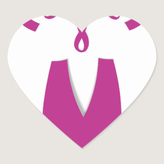 Pink Ribbons Breast Cancer Awareness Art Print Heart Sticker