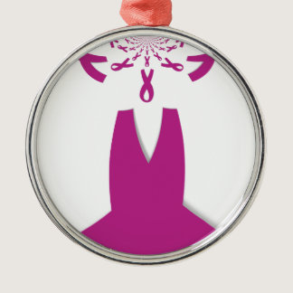 Pink Ribbons Breast Cancer Awareness Art Print Metal Ornament
