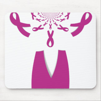 Pink Ribbons Breast Cancer Awareness Art Print Mouse Pad
