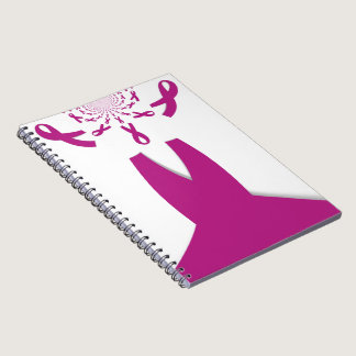 Pink Ribbons Breast Cancer Awareness Art Print Notebook
