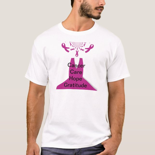 Pink Ribbons Breast Cancer Awareness Art Print T-Shirt (Front)