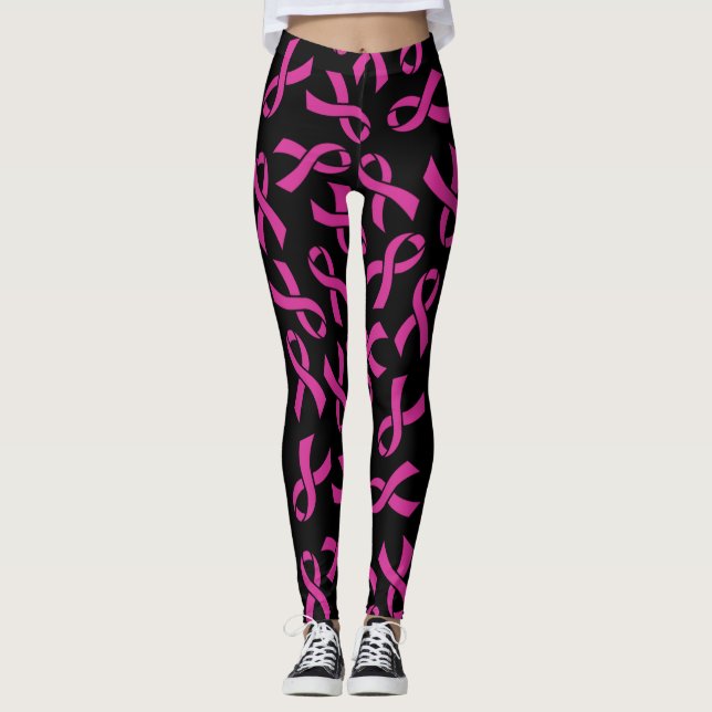 Pink Ribbons...Breast Cancer Leggings (Front)
