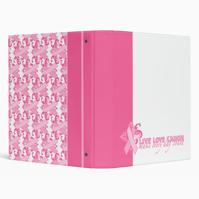 Pink Ribbons Every Day Vinyl Binder