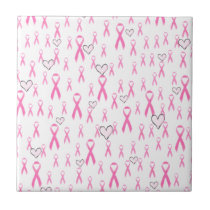 Pink Ribbons,I Care!_ Ceramic Tile