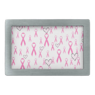 Pink Ribbons,I Care!_ Rectangular Belt Buckle