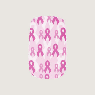 Pink Ribbons/Light Minx Nail Art