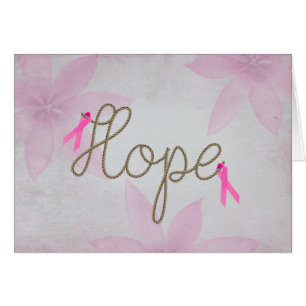 Pink Ribbons on Hope Text Cards