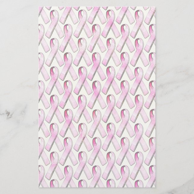PINK RIBBONS PATTERN STATIONERY (Front)