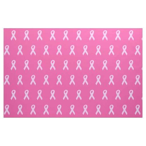 Pink Ribbons Patterned Fabric