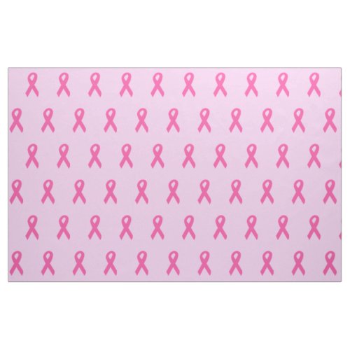 Pink Ribbons Patterned Fabric