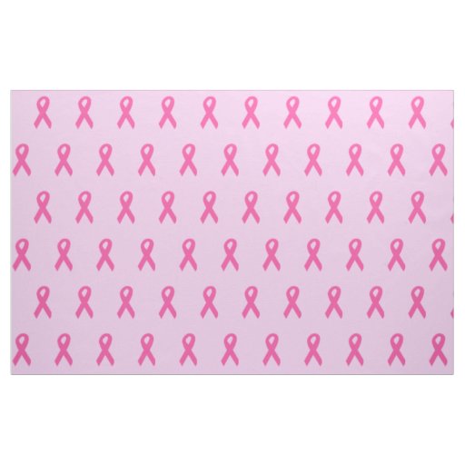Pink Ribbons Patterned Fabric