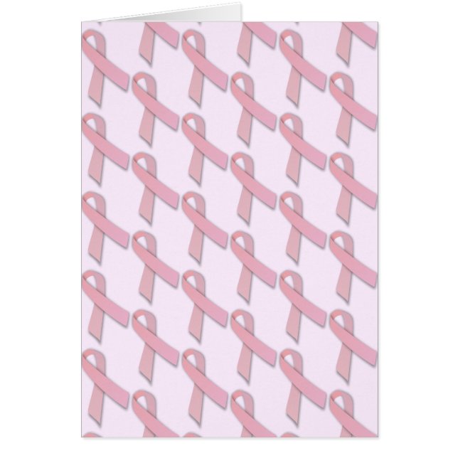 Pink Ribbons Tiled Pattern Cards (Front)