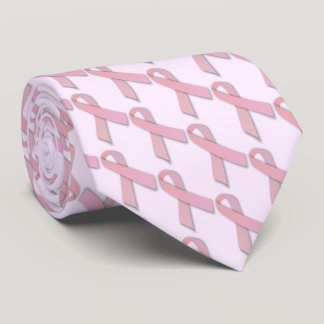Pink Ribbons Tiled Pattern Tie
