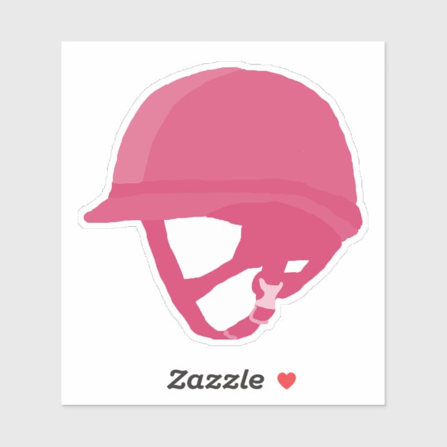 Pink Riding Helmet Sticker (Sheet)