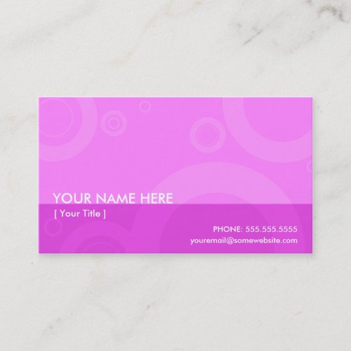 pink rings business card templates