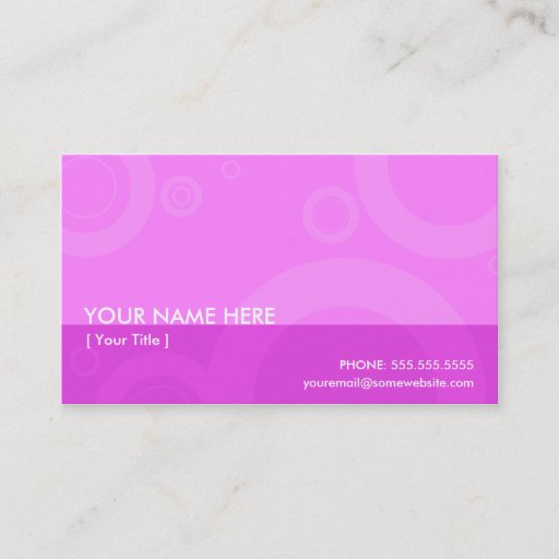 Customizable pink rings business card templates
