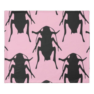 pink roaches bedroom duvet cover