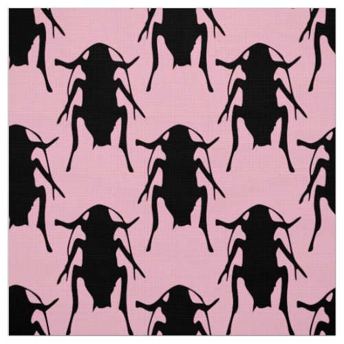 pink roaches fabric
