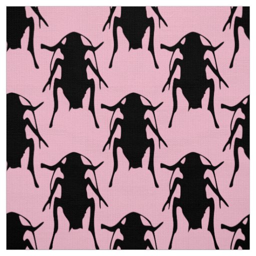 pink roaches fabric