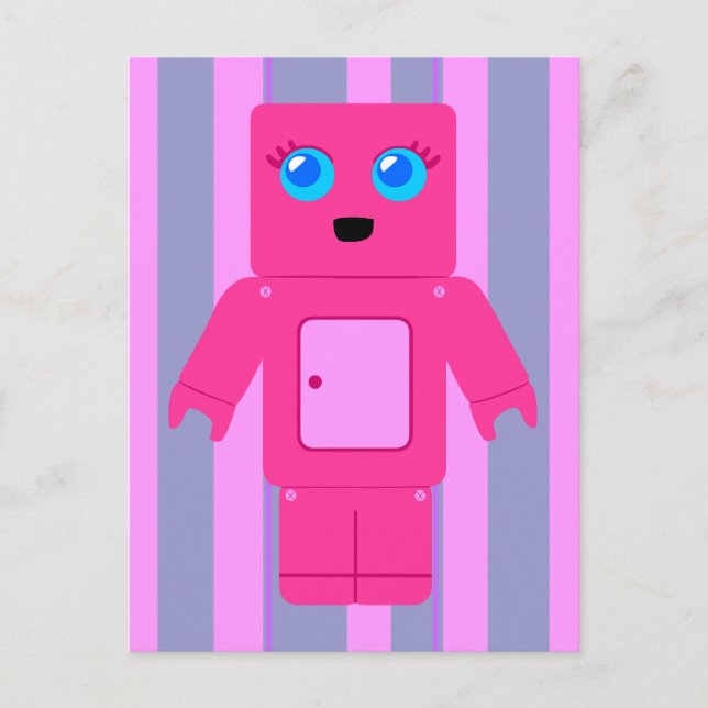 Pink Robot Postcard (Front)