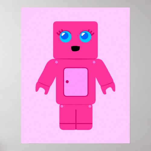 Pink Robot Poster