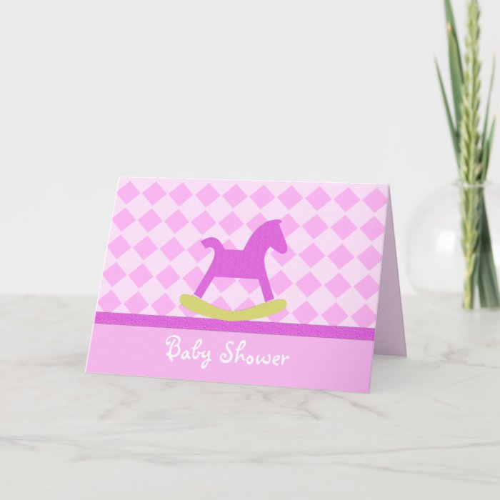 Pink Rocking Horse Baby Shower Invitation by SayItNow