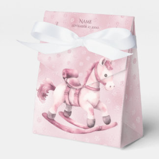 Pink Rocking Horse Favor Box