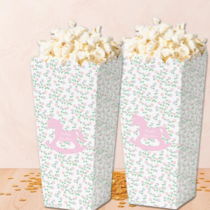 Pink Rocking Horse Girl Baby Shower Favor Boxes