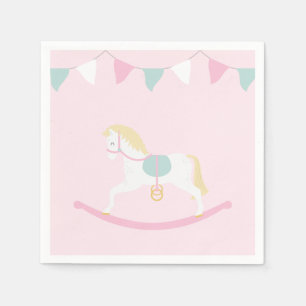 Pink Rocking Horse Napkins