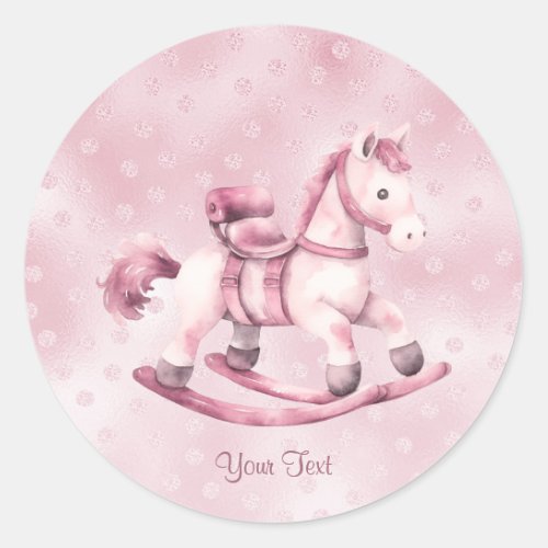 Pink Rocking Horse Sticker
