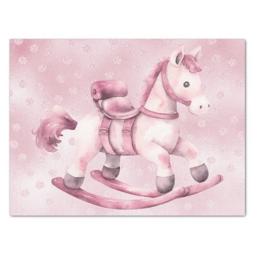 Pink Rocking Horse Tissue Paper