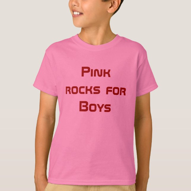 Pink rocks for Boys T-Shirt (Front)
