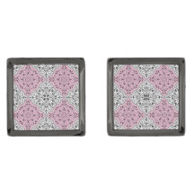 Pink Rococo Pattern Flourish