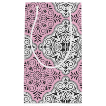 Pink Rococo Pattern Flourish