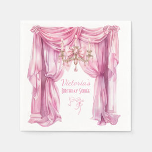 Pink Rococo Soft Renaissance Coquette Party Napkins