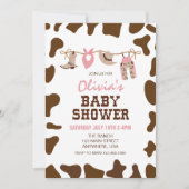 Pink Rodeo Western Cowgirl Baby Shower Invitation (Front)