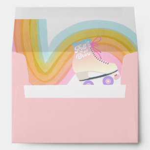 Pink Roller Skating Birthday Envelope
