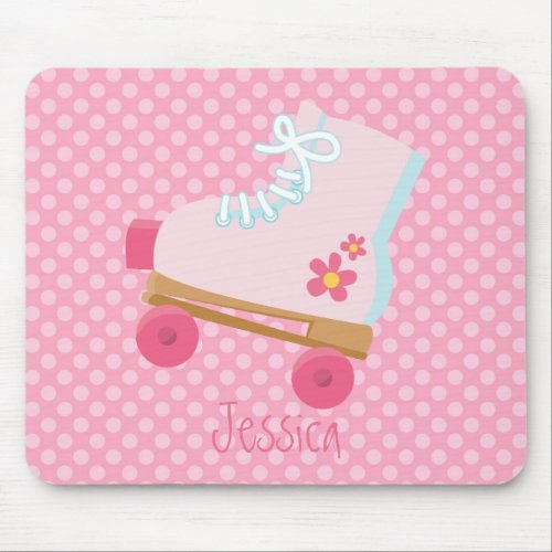 Pink Rollerskate Mousepad