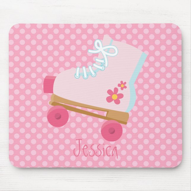 Pink Rollerskate Mousepad (Front)