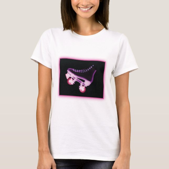 Pink Rollerskate Xray T-Shirt (Front)