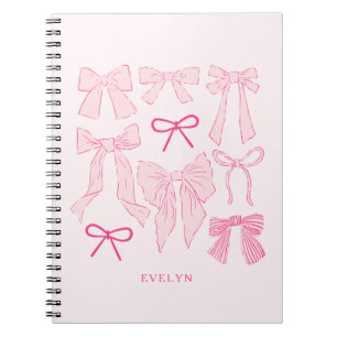 Pink Romantic Bows Notebook