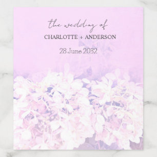 Pink Romantic Hydrangea Floral Wedding   Envelope Liner