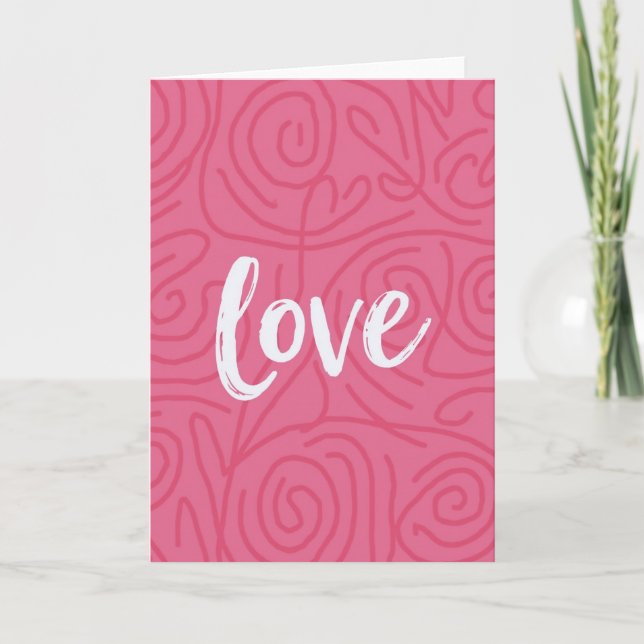 Pink Romantic Love Card (Front)