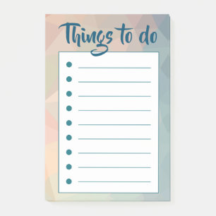 Pink romantic modern to do list post-it notes