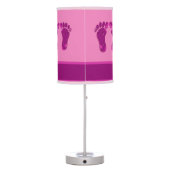 pink romantic new baby girl feet table lamp (Back)