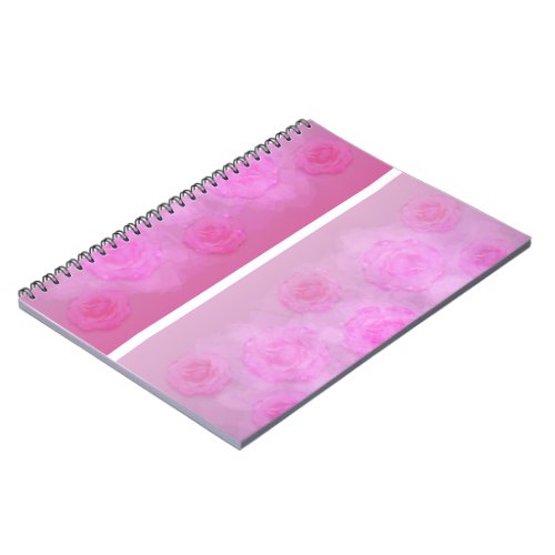 PINK Romantic Watercolor roses Notebook
