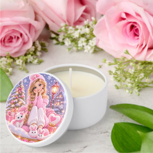 Pink Romantic Wedding Soy Wax Candle Mini Candle Favors