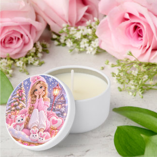 Pink Romantic Wedding Soy Wax Candle Mini Candle Favors