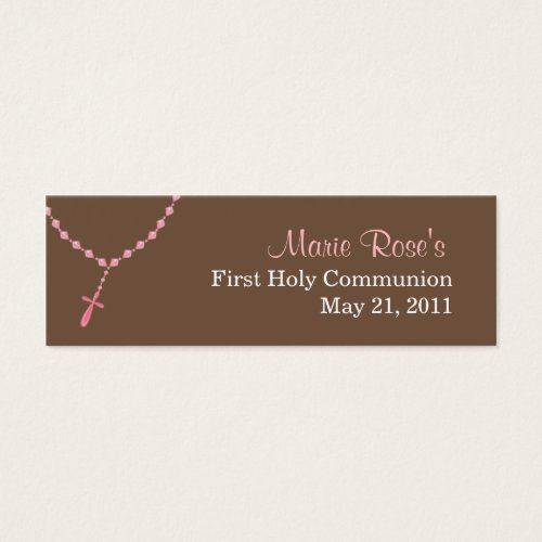 Pink Rosary Small Tag Business Card